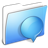 Aqua Smooth Folder iChats Icon